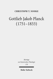 Gottlieb Jakob Planck (1751-1833) - Cover