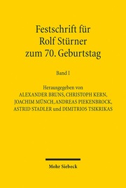 Festschrift für Rolf Stürner zum 70. Geburtstag - Cover