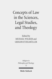 Concepts of Law in the Sciences, Legal Studies, and Theology - Cover
