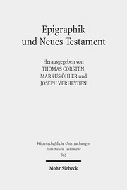 Epigraphik und Neues Testament - Cover