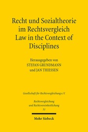 Recht und Sozialtheorie im Rechtsvergleich / Law in the Context of Disciplines - Cover