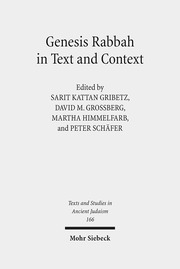 Genesis Rabbah in Text and Context - Cover