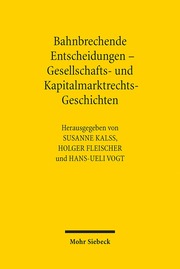Bahnbrechende Entscheidungen - Gesellschafts- und Kapitalmarktrechts-Geschichten - Cover