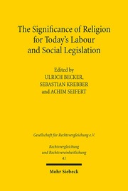 The Significance of Religion for Today's Labour and Social Legislation - Cover