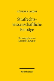 Strafrechtswissenschaftliche Beiträge - Cover