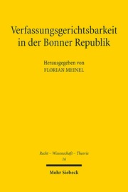 Verfassungsgerichtsbarkeit in der Bonner Republik - Cover