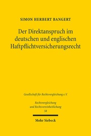 Der Direktanspruch im deutschen und englischen Haftpflichtversicherungsrecht - Cover