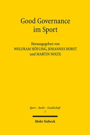 Good Governance im Sport - Cover