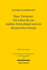 Hans Tietmeyer: Ein Leben für ein stabiles Deutschland und ein dynamisches Europa