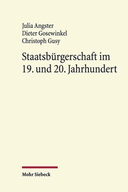 Staatsbürgerschaft im 19. und 20. Jahrhundert - Cover