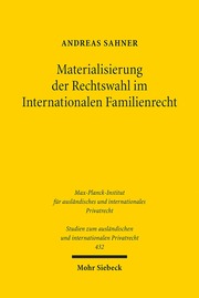 Materialisierung der Rechtswahl im Internationalen Familienrecht