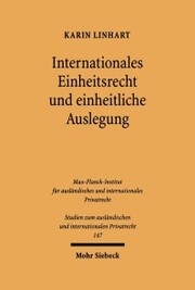 Internationales Einheitsrecht und einheitliche Auslegung - Cover