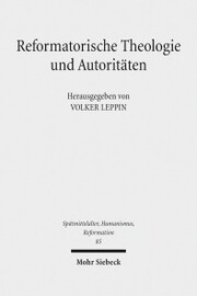Reformatorische Theologie und Autoritäten - Cover
