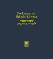 Konkordanz zur Hekhalot-Literatur - Cover