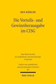 Die Vorteils- und Gewinnherausgabe im CISG - Cover