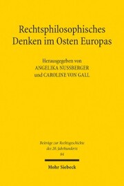 Rechtsphilosophisches Denken im Osten Europas - Cover