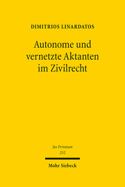Autonome und vernetzte Aktanten im Zivilrecht - Cover