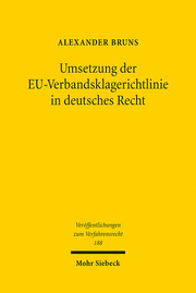 Umsetzung der EU-Verbandsklagerichtlinie in deutsches Recht - Cover