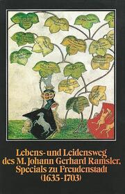 Lebens- und Leidensweg des M. Johann Gerhard Ramsler, Specials zu Freudenstadt - Cover