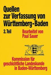 Quellen zur Entstehung der Verfassung von Württemberg-Baden: Juli bis September 1946