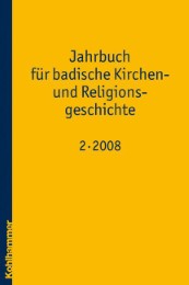 Jahrbuch für badische Kirchen- und Religionsgeschichte 2/2008 - Cover