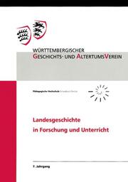 Landesgeschichte in Forschung und Unterricht 7. Jahrgang - Cover