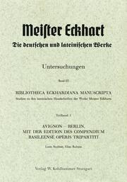 Bibliotheca Eckhardiana Manuscripta - Cover