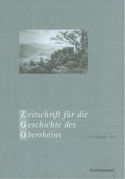 Zeitschrift für Geschichte des Oberrheins