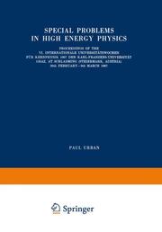 Special Problems in High Energy Physics - Cover