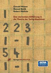 Eine elementare Einführung in die Theorie der Turing-Maschinen - Cover