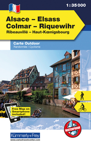 Elsass - Colmar - Riquewihr Nr. 01 Outdoorkarte Elsass/Vogesen 1:35 000