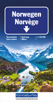 Norwegen Strassenkarte 1:750 000