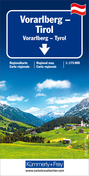 Vorarlberg - Tirol - Südtirol Regionalkarte