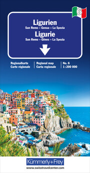 Ligurien Nr. 06 Regionalkarte Italien 1:200 000