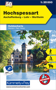 Hochspessart Aschaffenburg, Lohr, Wertheim Nr. 50 Outdoorkarte Deutschland 1:35 000 - Cover