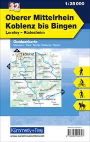 Oberer Mittelrhein Koblenz bis Bingen Loreley, Rüdesheim, Nr. 32 Outdoorkarte Deutschland 1:35 000 - Abbildung 1