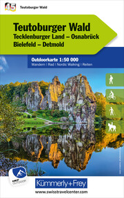 Teutoburger Wald, Tecklenburger Land, Osnabrück, Bielefeld, Detmold Nr. 45 Outdoorkarte Deutschland 1:50 000
