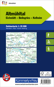 Altmühltal Eichstätt, Beilngries, Kelheim Nr. 38 Outdoorkarte Deutschland 1:35 000 - Abbildung 1
