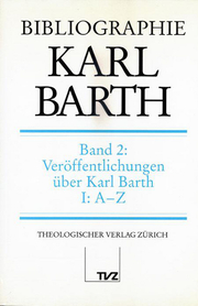 Bibliographie Karl Barth - Cover