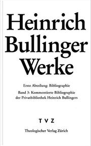 Heinrich Bullinger Werke I/3