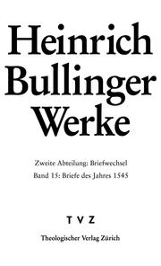 Bullinger, Heinrich: Werke - Cover