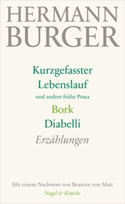 Kurzgefasster Lebenslauf und andere frühe Prosa/Bork/Diabelli - Cover