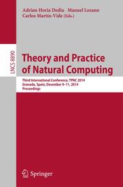 Theory and Practice of Natural Computing - Cover