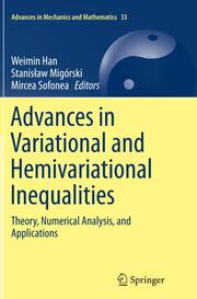 Advances in Variational and Hemivariational Inequalities - Cover
