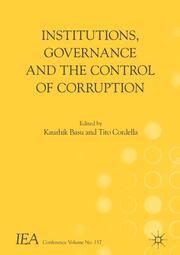 Institutions, Governance and the Control of Corruption - Cover