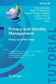 Privacy and Identity Management. Facing up to Next Steps - Cover