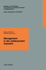 Management in der ostdeutschen Industrie - Cover