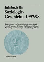 Jahrbuch für Soziologiegeschichte 1997/98 - Cover