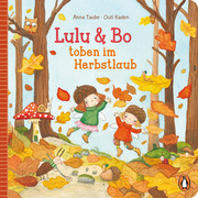 Lulu & Bo toben im Herbstlaub