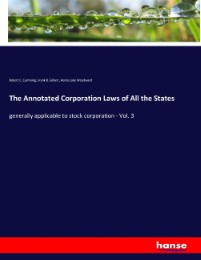 The Annotated Corporation Laws of All the States - Cover